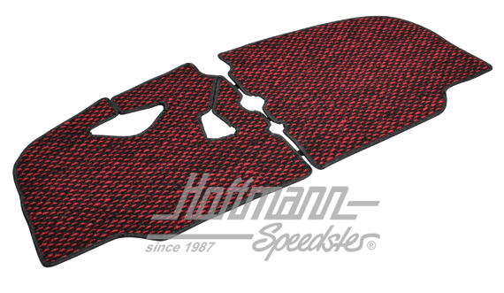 Alfombrillas, fibra de coco, 67-72, rojo / negro | ZVW 2BUS CRD | 098-0040-37