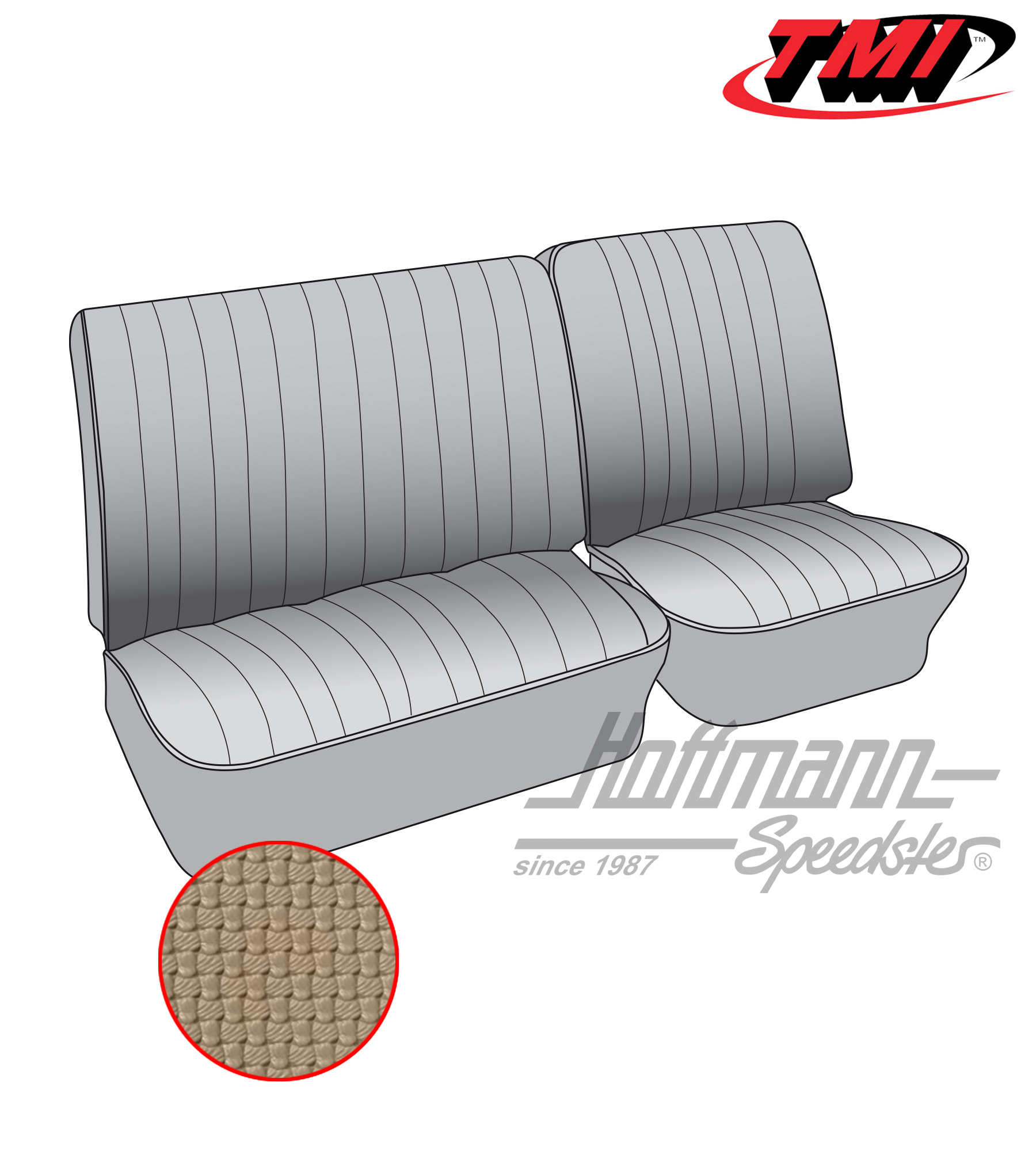 Fundas de asiento, banco delantero, 67-73, beige | 43-2113-04 | 098-0630-30