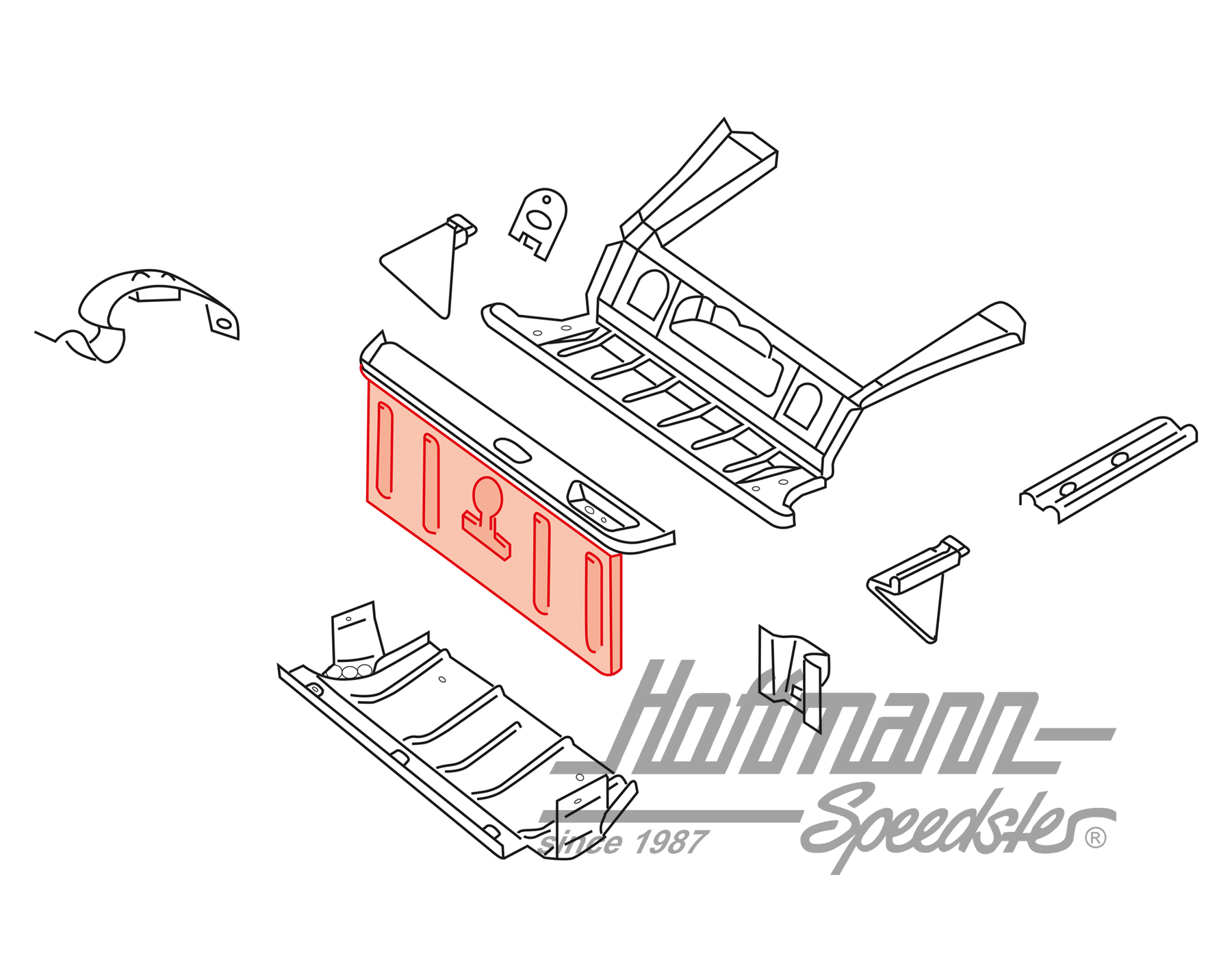 Chapa frontal, parte central, Tipo 181                                                              