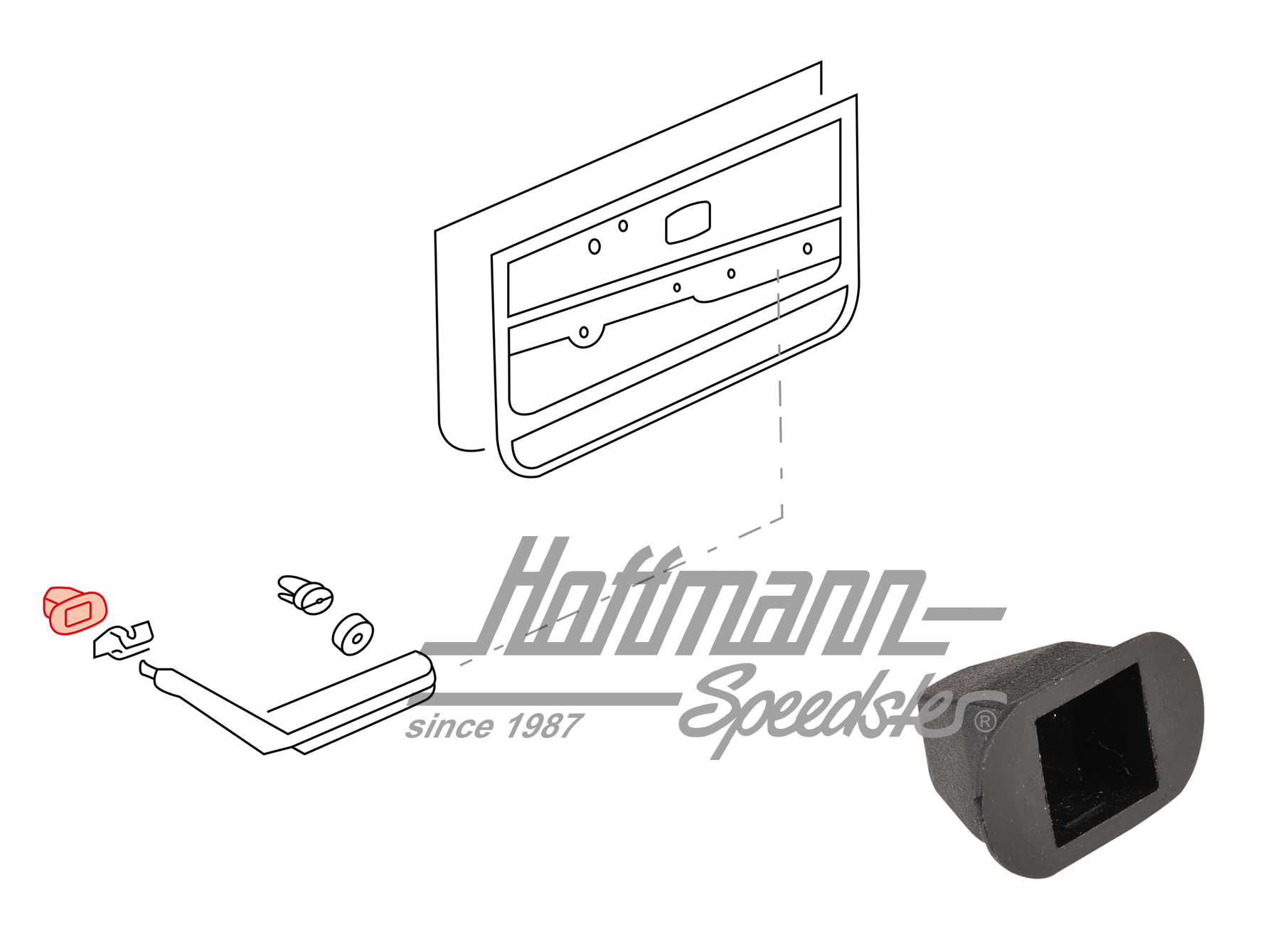 Boquilla, abrazadera, reposabrazos, superior, Golf 1 | 161 867 197 | 180-1909-10