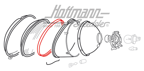 Junta para cristal de faro / reflector, -67 | 111 941 119 | 020-4991