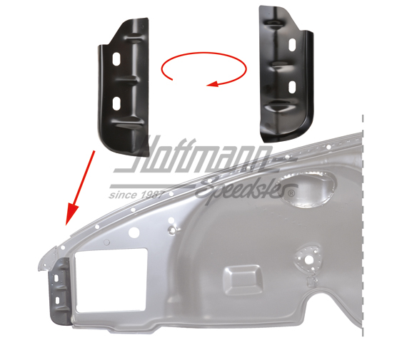 Chapa de refuerzo, anterior, 69-73, izquierda
 | DAN 911 501 033 00 | 590-0069-41