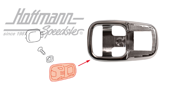 Enbellecedor tirador abrepuertas, plástico/cromado, 8.63- | 113 837 239 BCM | 020-2326