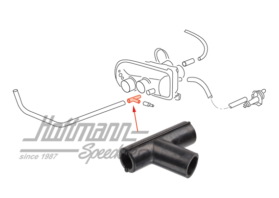 Pieza Y, tubería de vacío, inyección | 022 133 083 D | 092-0855-24