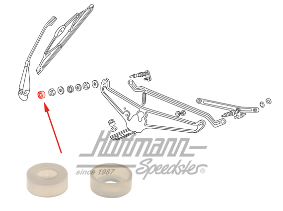 Cubierta  del eje del limpiaparabrisas, -69, (forma nueva) | 113 955 275 B | 020-5184-04