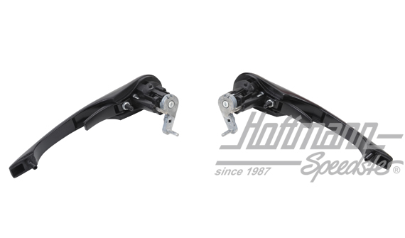 Tiradores de puerta, cerradura igual, 77-94, negro                                                  