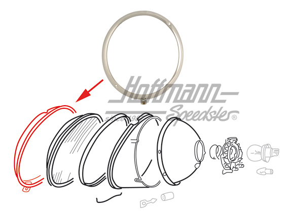 Anillo de faro, -7.67 (Hella) | 111 941 111 B | 020-4453-08