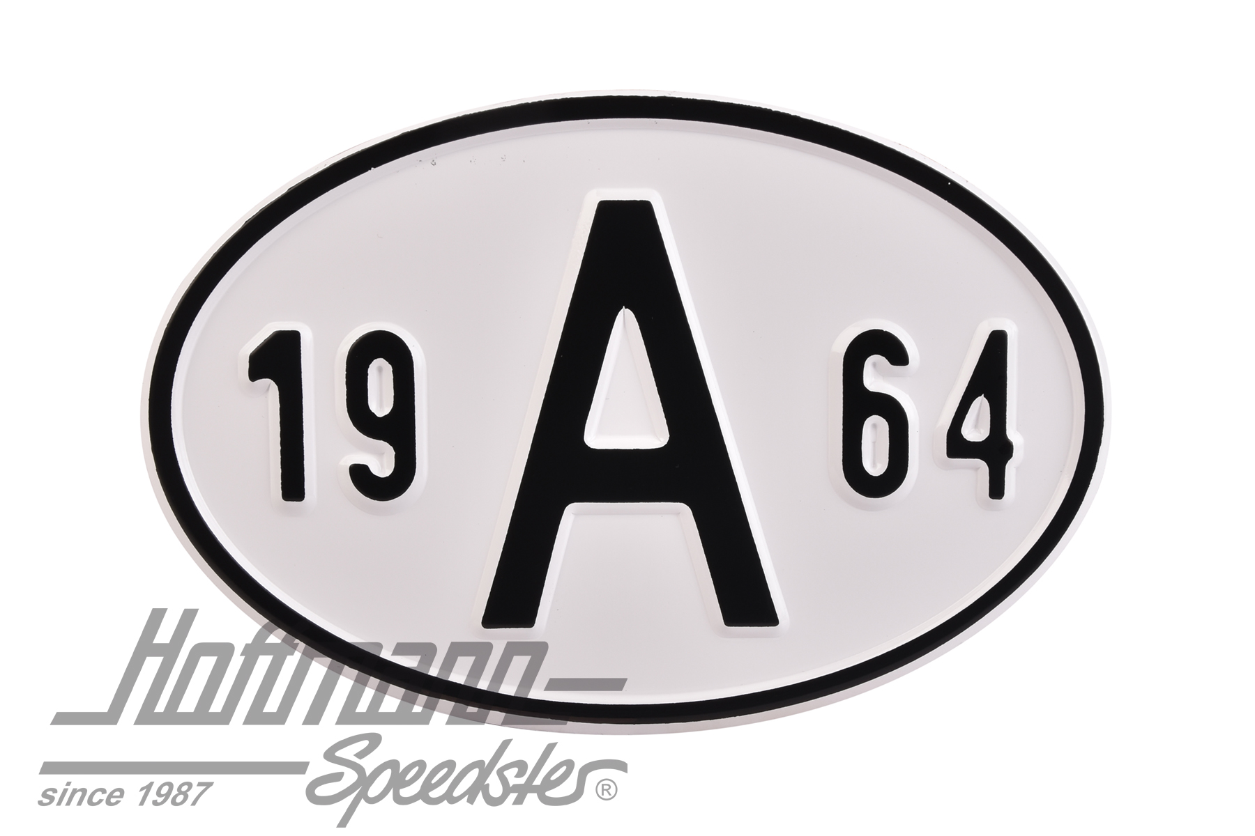 Placa de nacionalidad "A" (Austria), "1964", aluminio |  | 020-2398-64