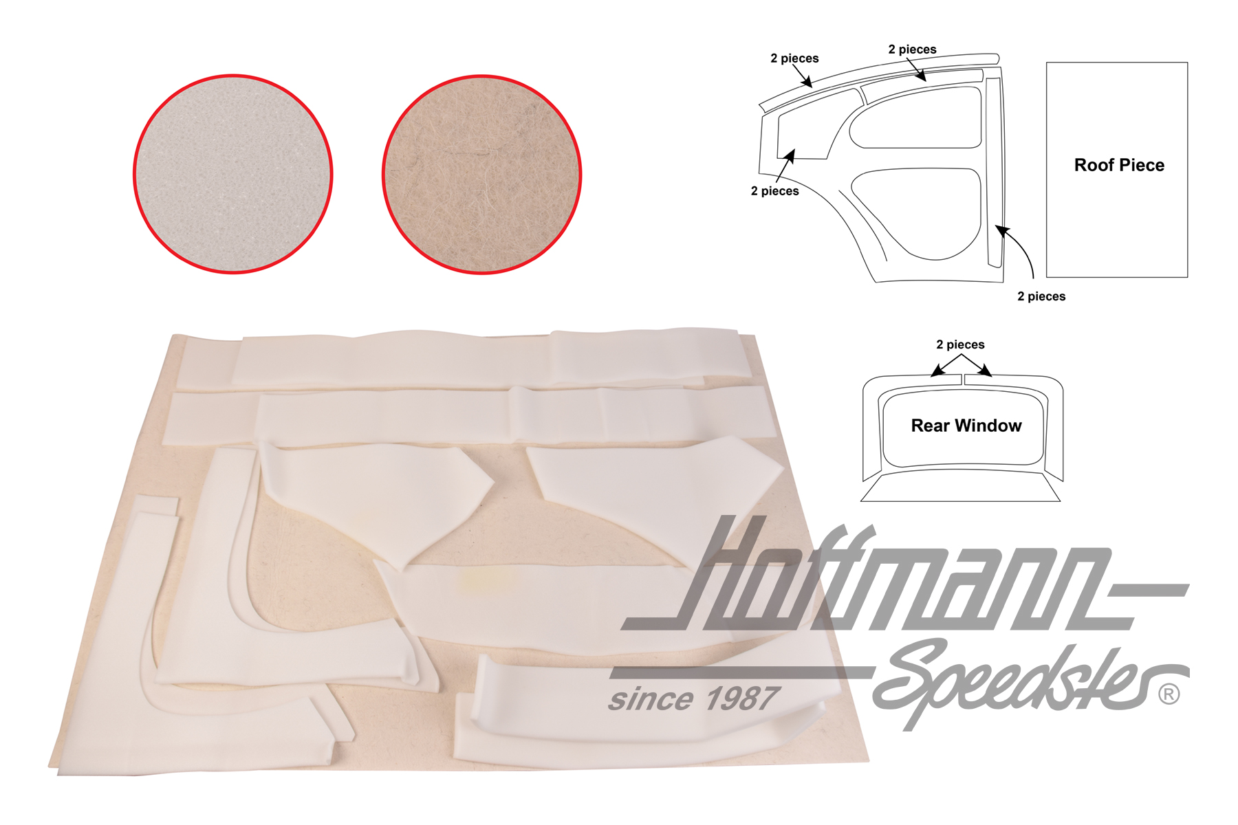 Material de tapizado para el techo interior | 113 867 000 | 055-7189-80