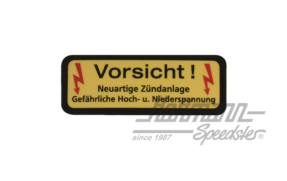 Pegatina "Hochleistungszündspule" ( Bobina de encendido alto rendimiento) | 911 701 201 55 | 580-8045