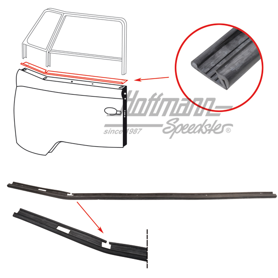 Junta de marco de ventana de puerta y puerta, izquierda | 211 837 395 | 089-0140-01