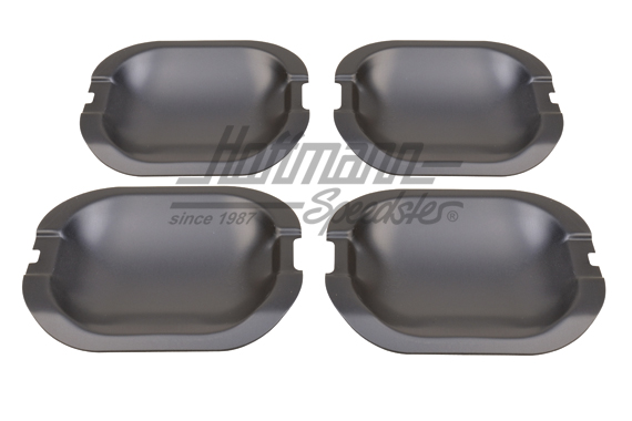 Protecciones de manilla de la puerta, aluminio, negras, Golf 3, 4-puertas | 50032 | 200-6653