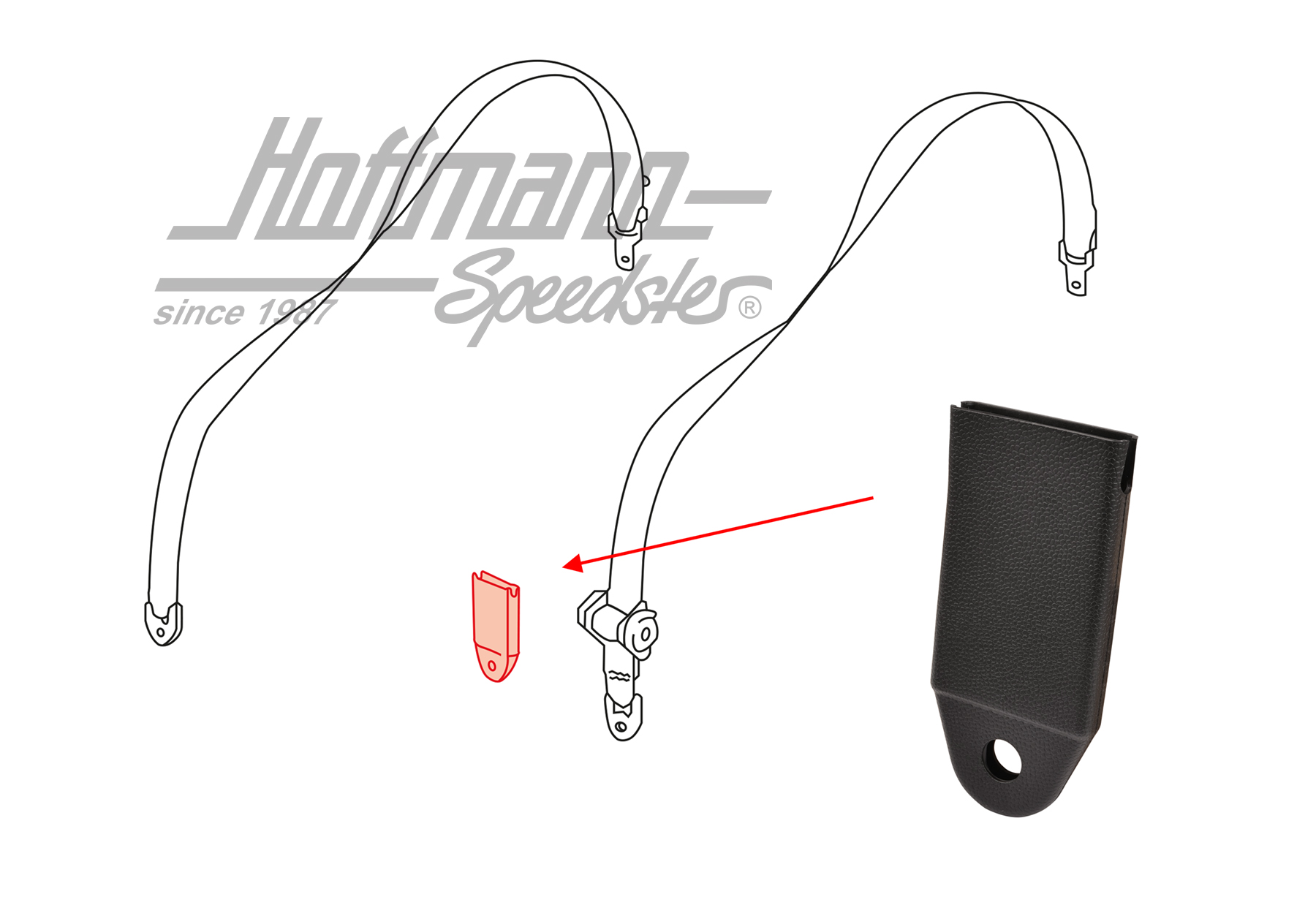 Cobertura, cinturón de seguridad, posterior, 76-98 | 477 857 750 B | 512-0510-06