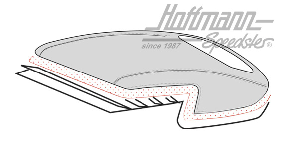 Tapicería de capota, Karmann Ghia Cabriolet, 12.68-7.74 |  | 060-4026-04