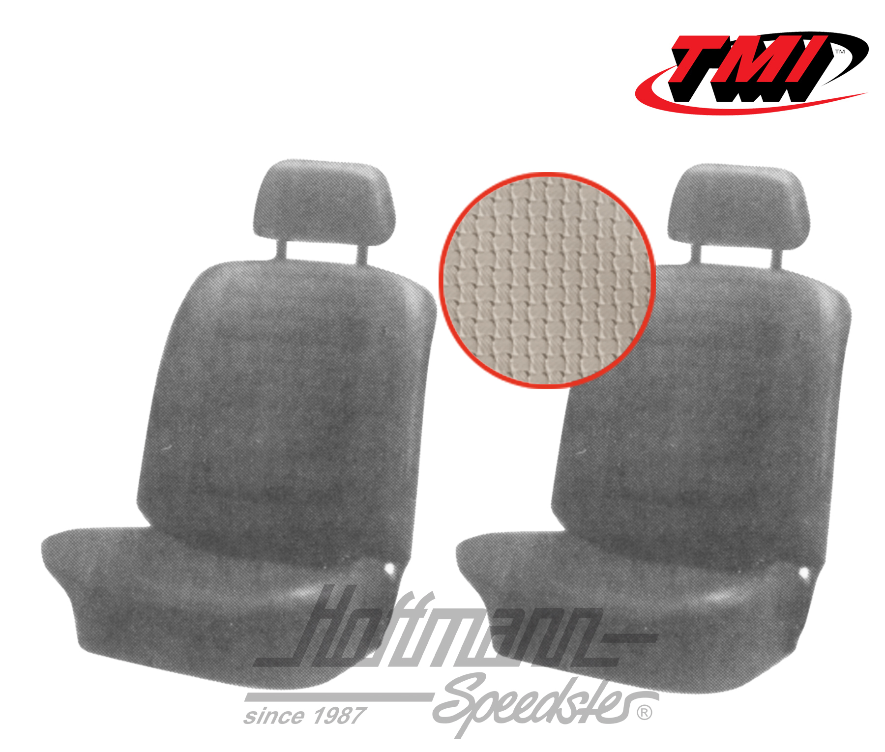Fundas de asientos, Karmann Ghia, delanteros, 71-74, blanco antiguo | 43-1507-05 | 066-0076-50