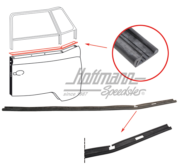 Junta de marco de ventana de puerta y puerta, izquierda | 211 837 396 | 089-0140-02