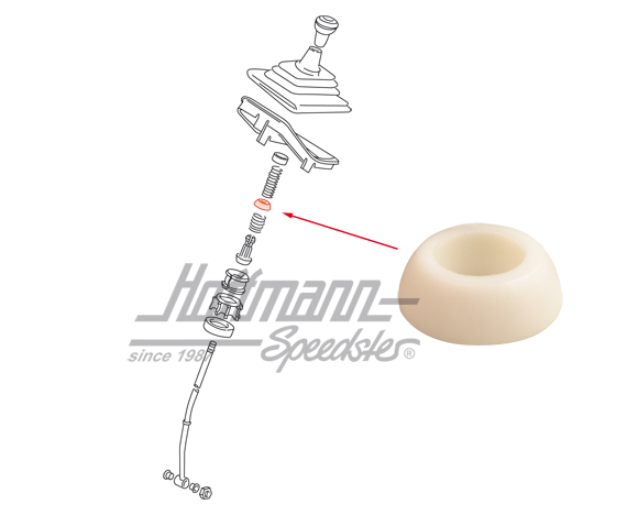 Casquete esférico, palanca de cambios, Furgoneta T3 | 823 711 643 A | 315-1604