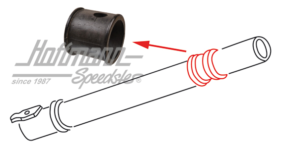 Cojinete de goma, columna de dirección, superior, 8.61-7.67 | 111 415 603 B | 020-2431-26