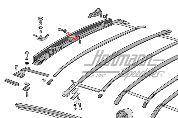 Gancho, cerradura techo plegable, anterior, -7.67                                                   