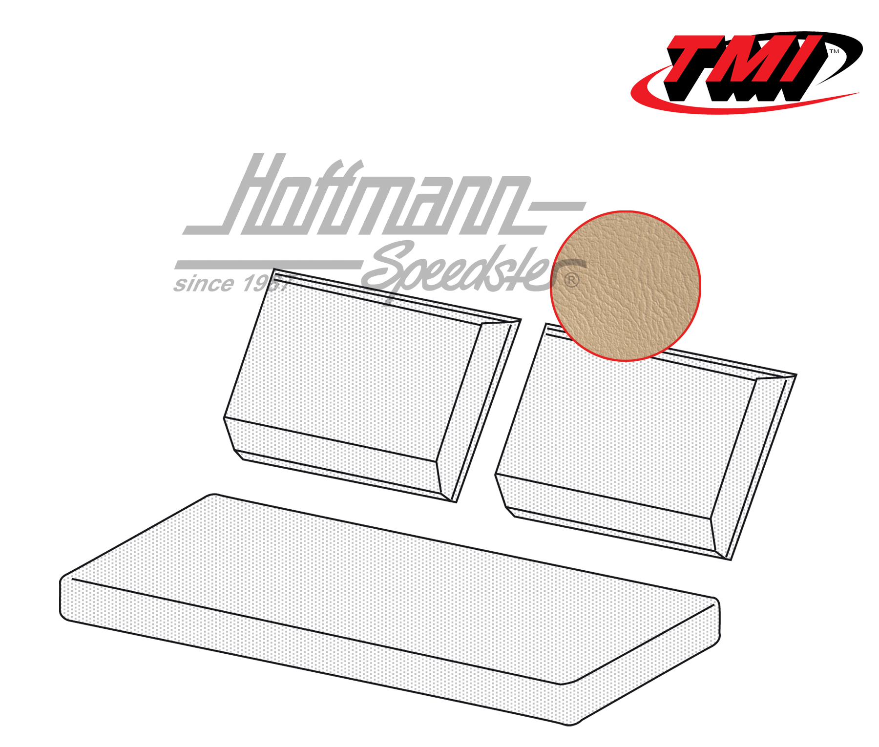 Fundas de asiento, banco trasero, Kübel, beige (liso) | 43-1417-14 | 080-5060-14