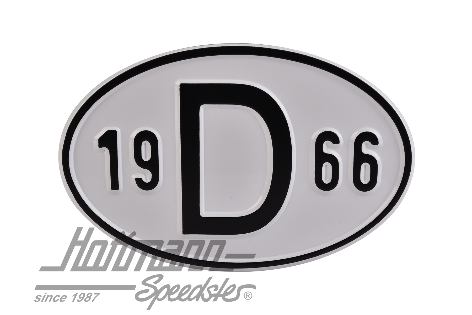Placa de nacionalidad "D" (Alemania), "1966", aluminio |  | 020-2396-66