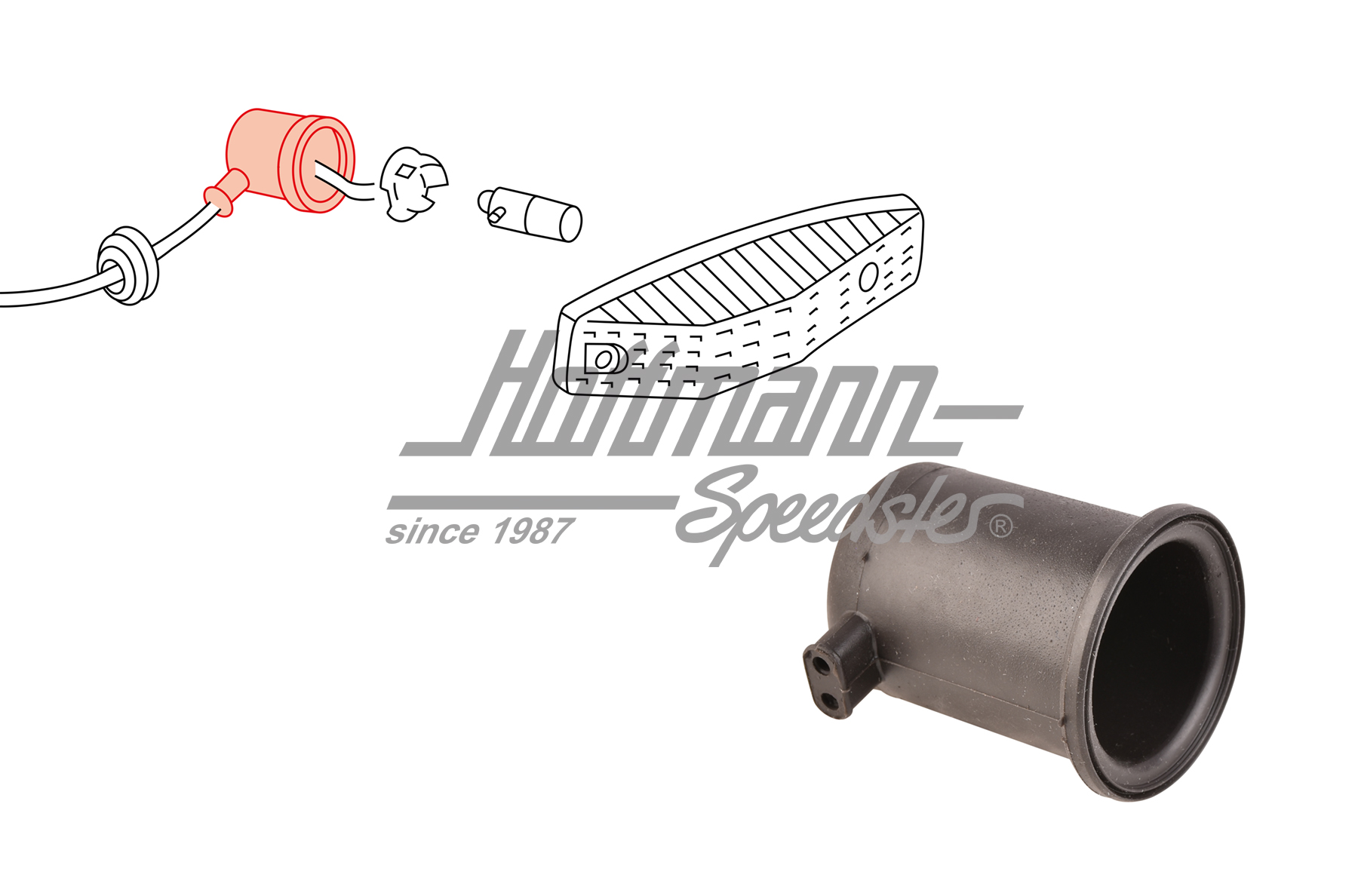 Boquilla, luz lateral, Furgoneta T4/Golf 1 | 433 971 867 | 408-1480