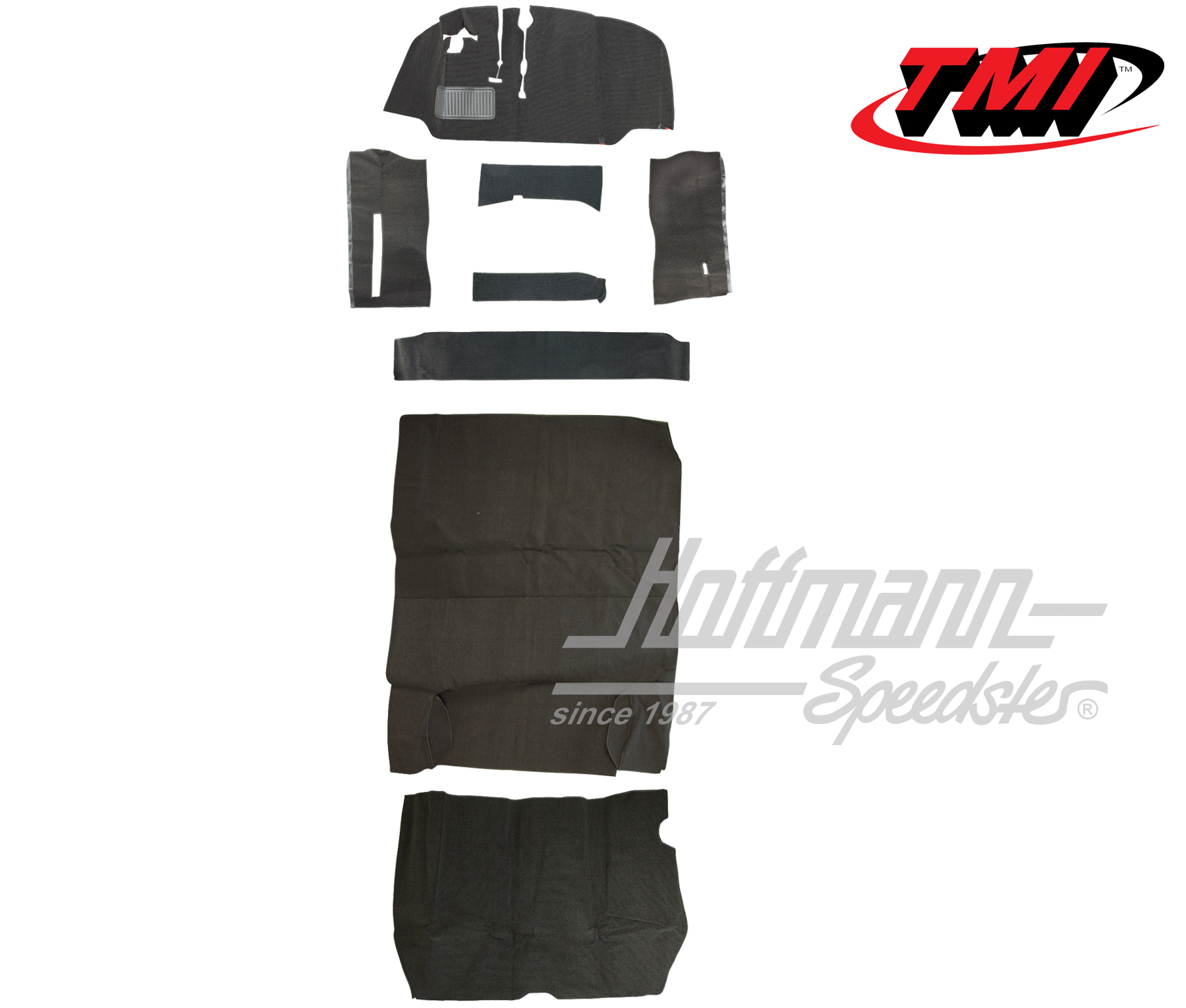 Juego de alfombrillas, Furgoneta T2, 8.67-7.72, negro | 34-F2110-301 | 098-0014