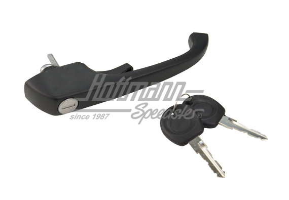 Tirador de puerta, con cerradura, Furgoneta T2, negro | 211 837 205 | 097-1010-05