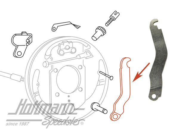 Palanca, cable del freno de mano, T1/T2, 55-71, izquierdo | 211 609 613 B | 089-2675-11