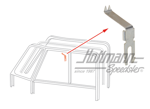 Pinza de sujeción, junta de ventana corredera | 211 837 455 | 089-4584-20