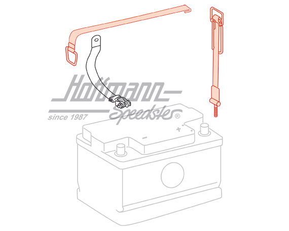 Cinta tensora de batería, 911, acero inoxidable, pulida                                             