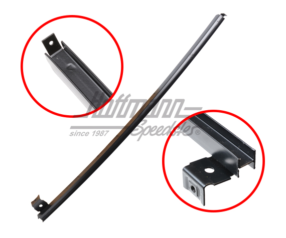 Riel de guía, ventanilla de manivela / deflector, derecha, negro | 251 837 410 | 360-1740-02