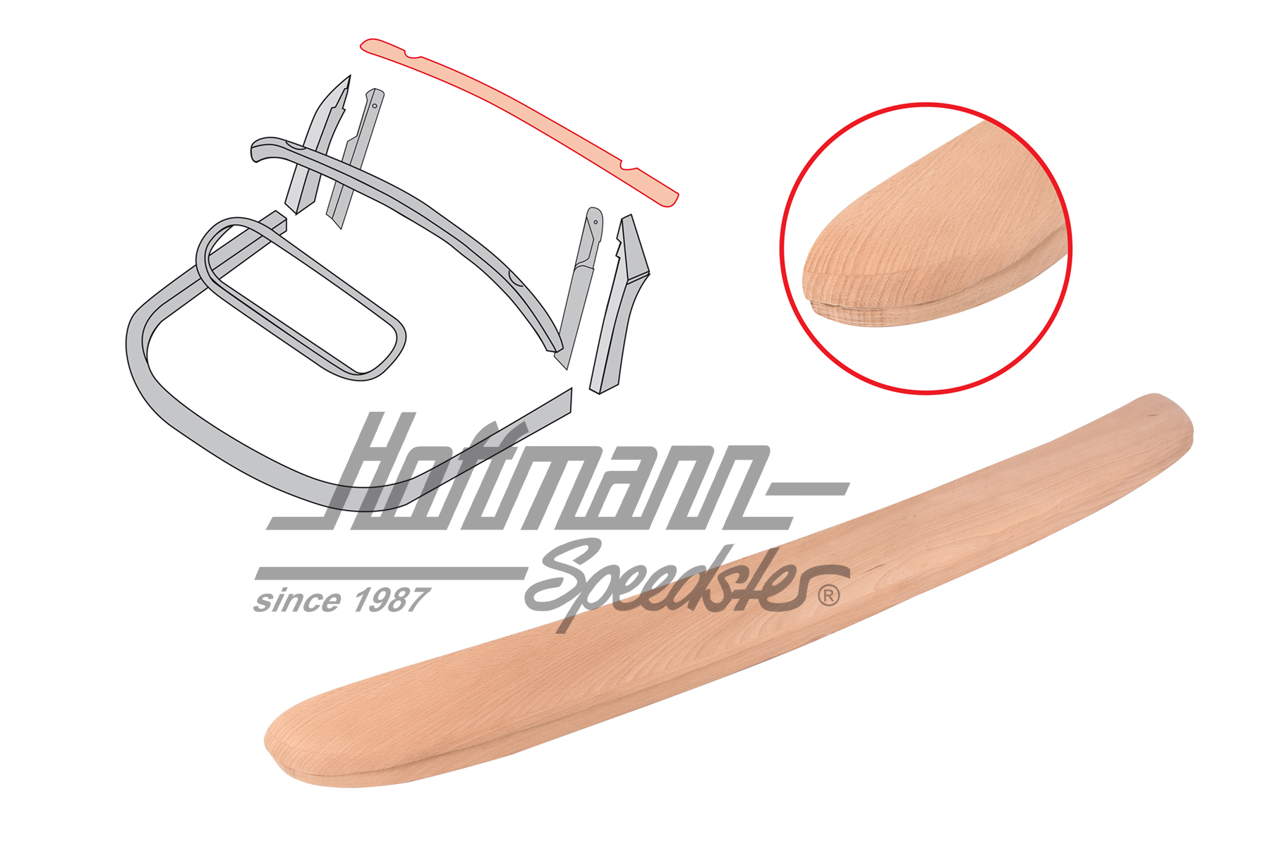 Contracercho parabrisas (madera maciza), 8.64-7.67 | 151 871 189 E | 020-4600