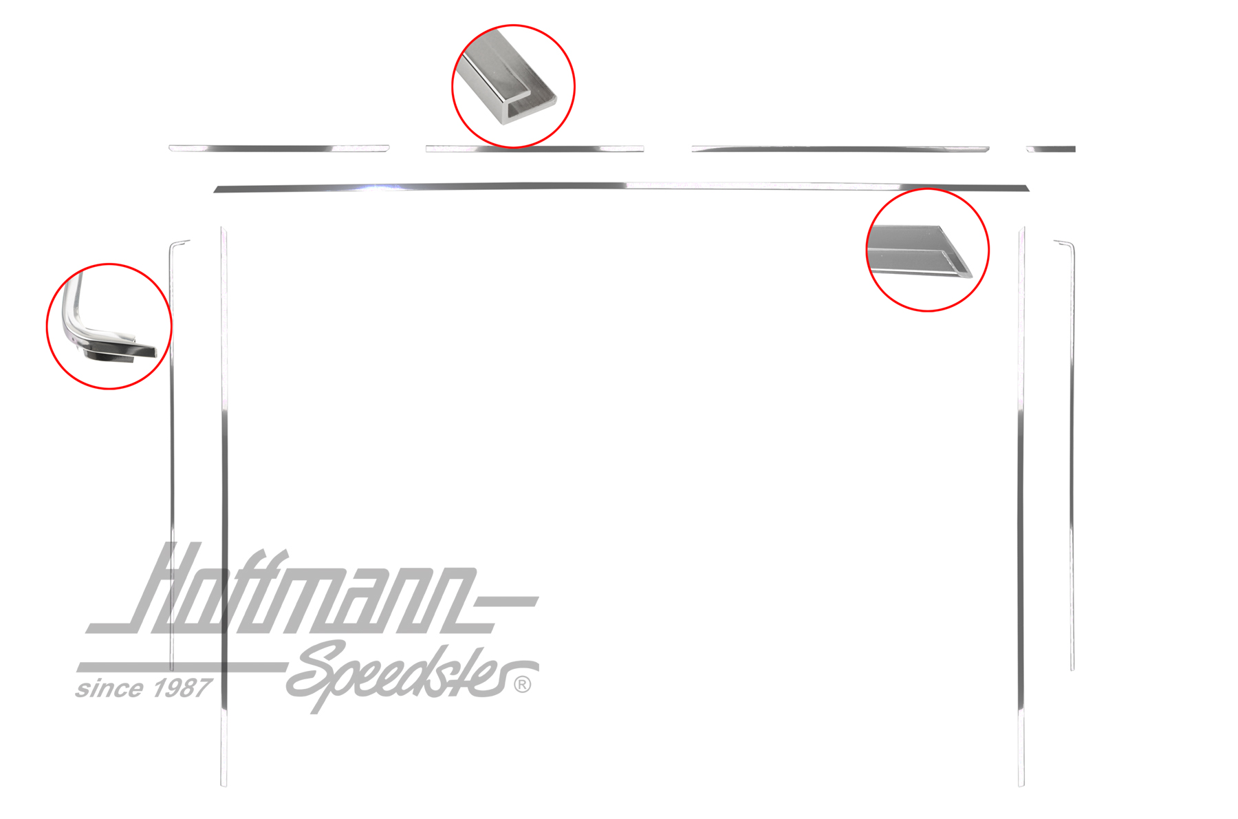 Juego de molduras, tablero de instrumentos, 911/912, 65-68 | 901 552 9 tlg | 580-0015-10