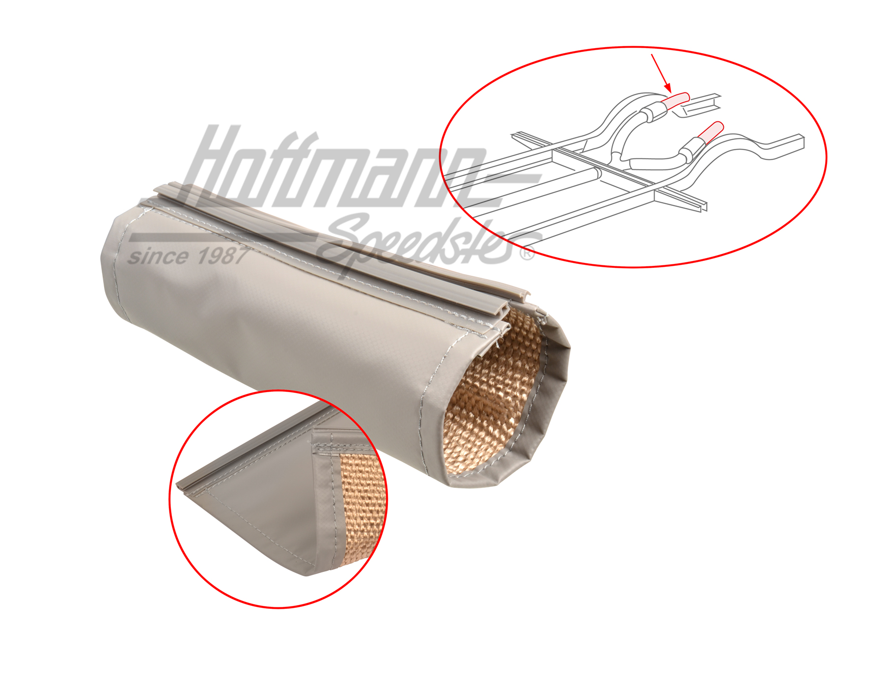 Aislamiento, vinilo, tubo de calefacción, 50 mm | 211 255 719 F | 087-3018