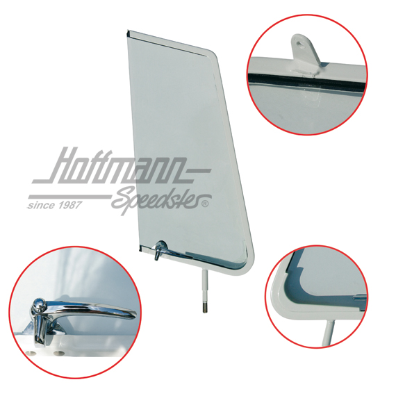 Ventanilla pivotante, compl., transparente, Furgoneta T1, 55-67, izqda. | 211 837 605 A | 089-0008-01