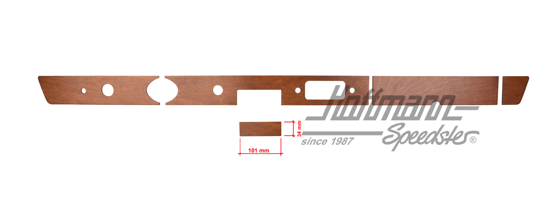 Embellecedor, cuadro de instrumentos, 911, madera, 65-68 | 901 552 041 20 | 580-0010-50