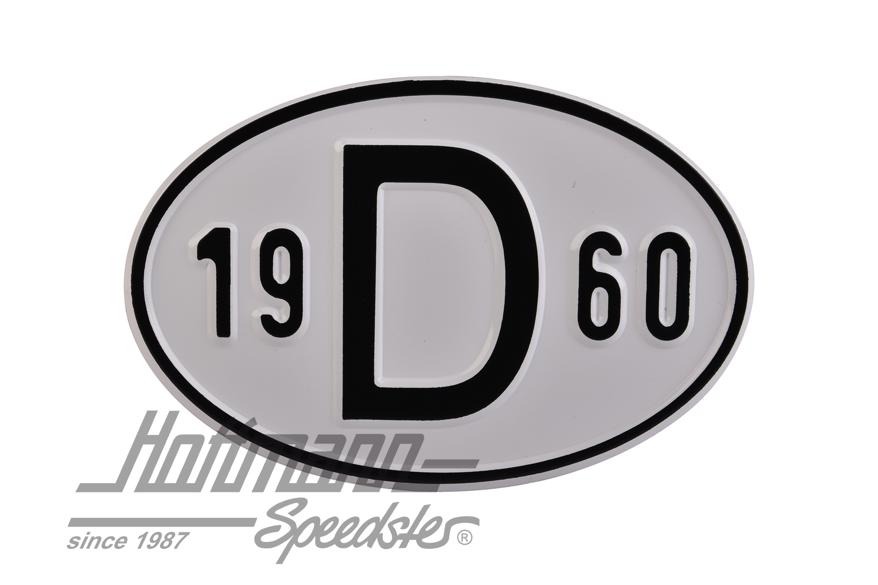 Placa de nacionalidad "D" (Alemania), "1960", aluminio |  | 020-2396-60