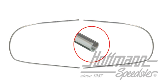 Marco decorativo, aluminio, luneta trasera, Cabriolet, 8.57-7.62 | 151 853 355 A | 020-5648