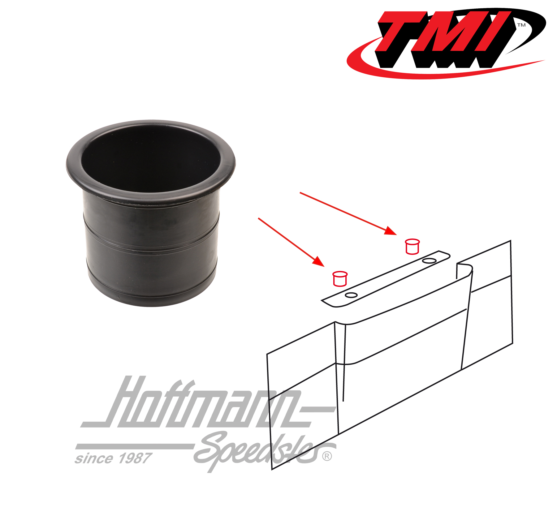 Portavasos, panel respaldo banco de asiento | Cup-Holder-2.75" | 098-0718