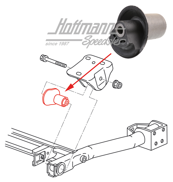 Cojinete de goma, eje posterior, Golf 2 | 191 501 541 | 204-9030