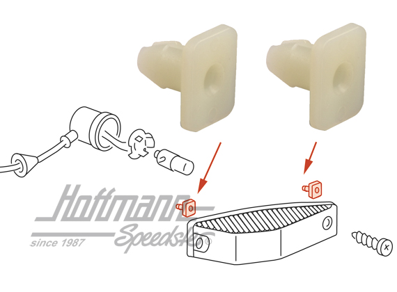 Clip, vidrio del intermitente/soporte, 8.74- | 111 953 170 | 020-4460-40