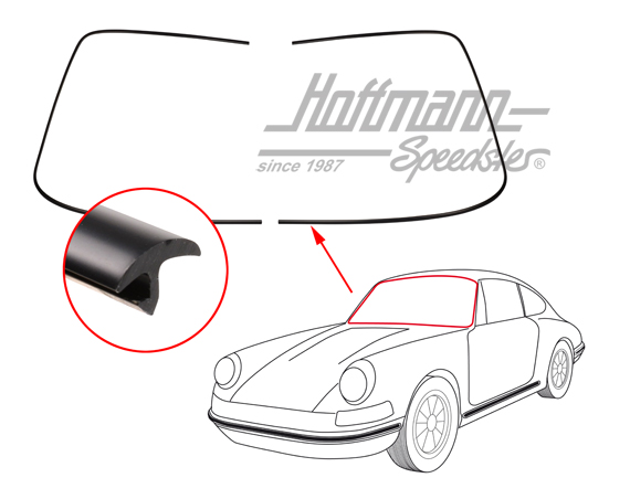 Marco decorativo de aluminio, parabrisas, negro                                                     