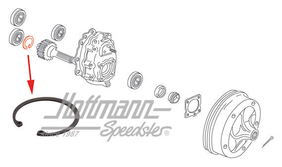Anillo de seguridad, cojineta de rueda posterior, 63-92 | N  012 295 1 | 089-3082-10