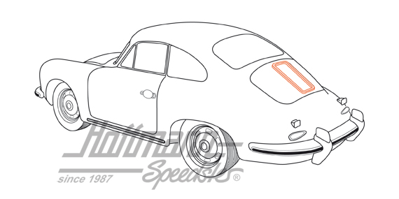 Junta, rejilla de toma de aire motor,  portón trasero | 644 559 491 00 | 510-6540