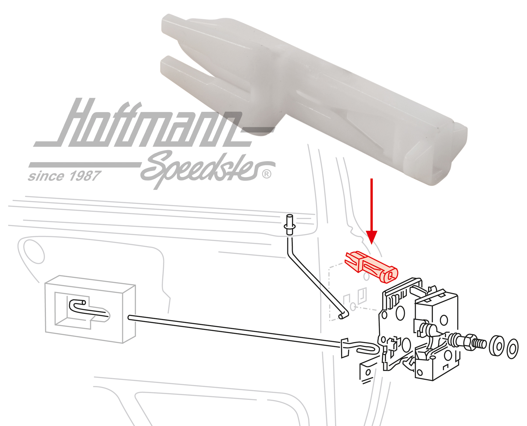 Palanca, cerradura de puerta, anterior, izquierda | 357 837 083 | 208-1010