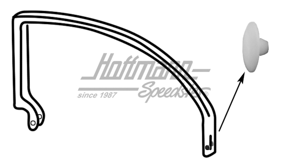 Pieza deslizante, marco de ventana Cabriolet, trasero | 151 847 377 | 020-4970