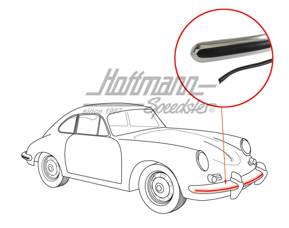 Moldura, parachoques, anterior, 356 B/C                                                             