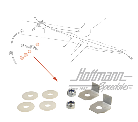 Kit de sujeción, palanca de calefacción | 131 798 349 A | 020-2016-18