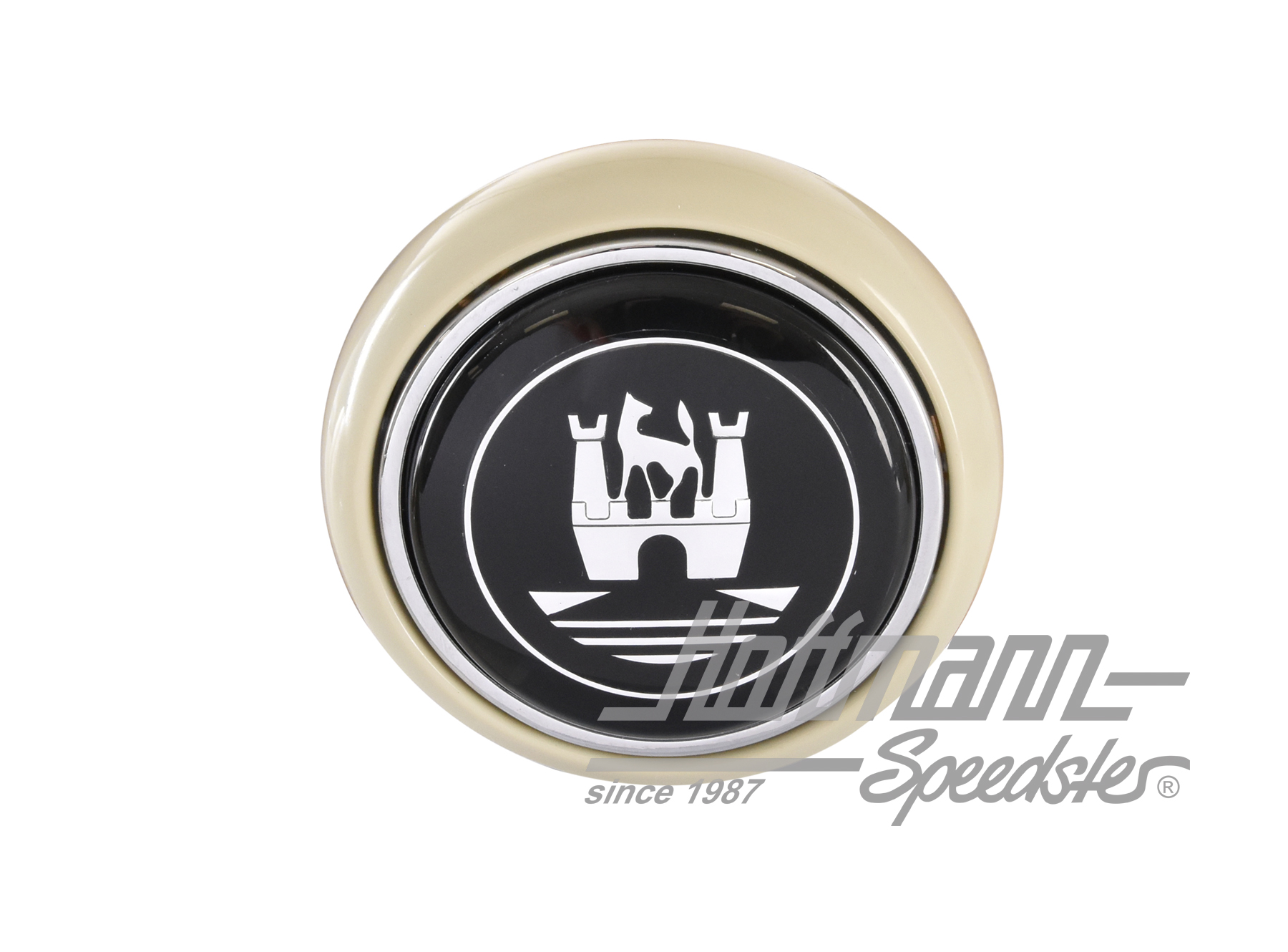 Botón de claxon, gris / negro / plateado, 55-67                                                     